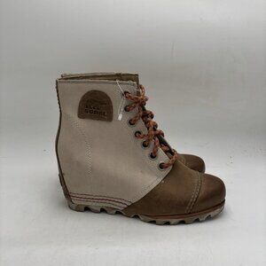 Sorel Women’s 6.5 Joan Of Arctic Wedge II PDX Canvas Lace Up Boots
